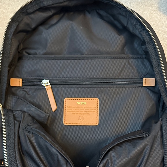 TUMI Black Backpack with Tan Details - Picture 6 of 8